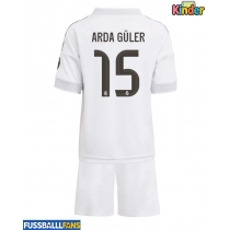 Real Madrid Arda Guler #15 Heimtrikotsatz Kinder 2025-26 Kurzarm (+ Kurze Hosen)